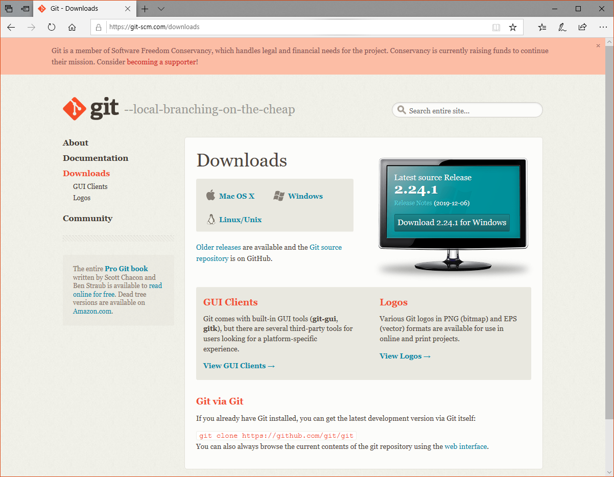 Git Homepage main